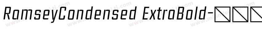 RamseyCondensed ExtraBold字体转换